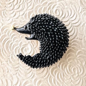 Adorable vintage style Hedgehog Brooch