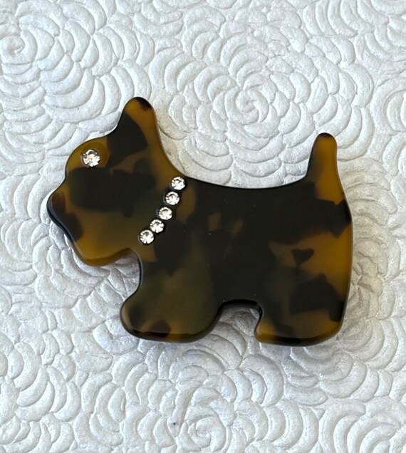 Adorable  scottie dog vintage style brooch - image 4