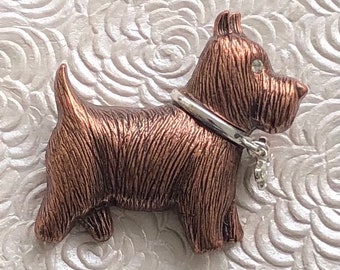 Broche chien vintage unique