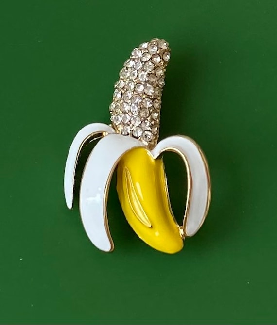 Vintage Style Banana Brooch Etsy UK