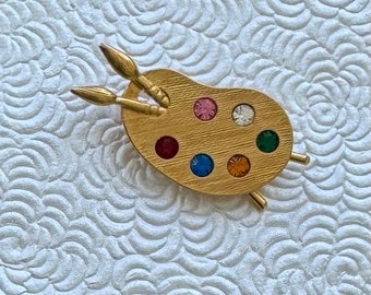 Vintage Artist Palette broche pin