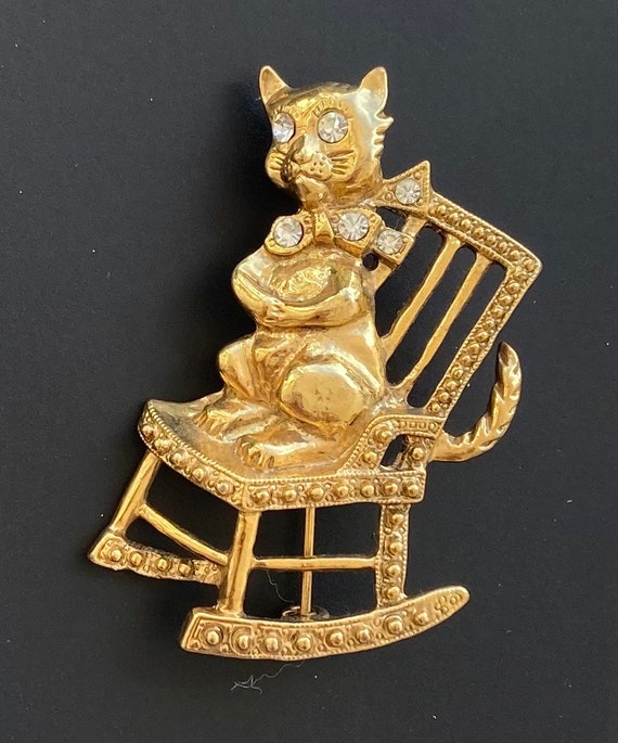 Vintage 1928 Jewelry Company cat brooch
