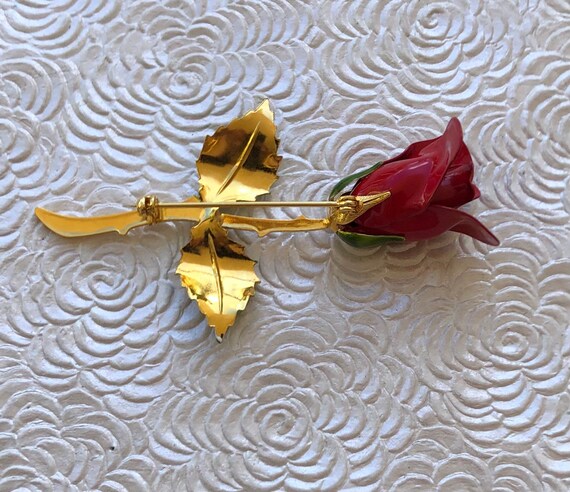 Unique vintage  style rose brooch - image 4
