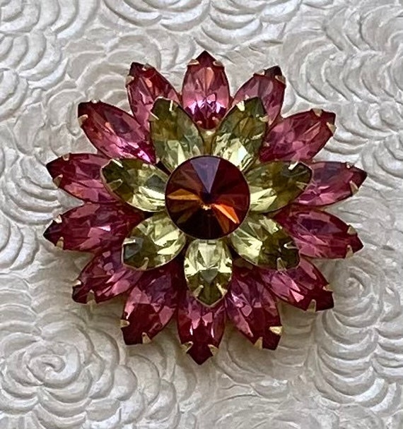 Antique flower brooch clearance
