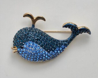 Adorable whale brooch