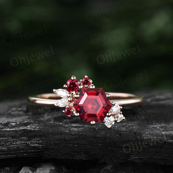 Unheated Pigeon Blood Red Ruby Ring with D Flawless Diamonds set in 18 –  Kat Florence