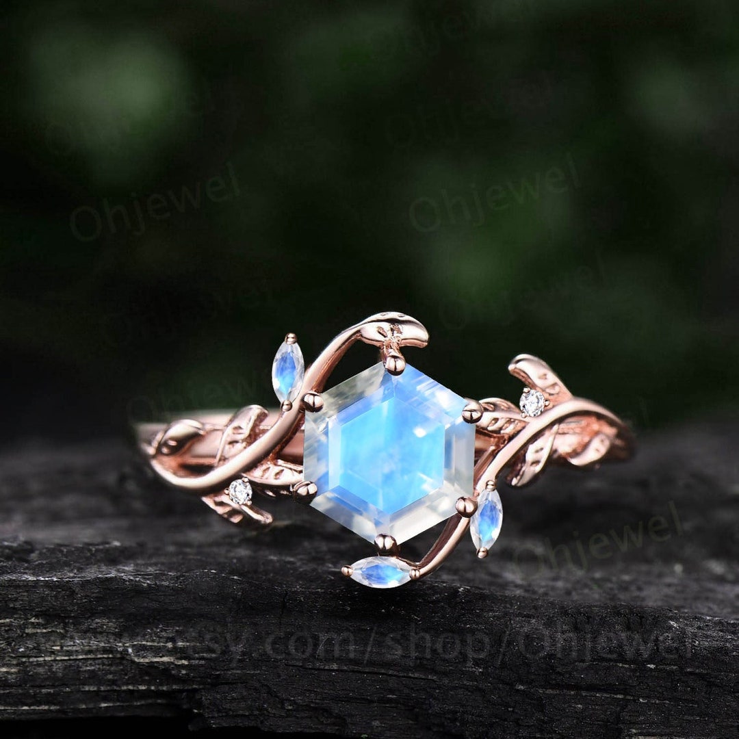 Rose Gold Blue Moonstone Ring Meaning Moon Magic Jewelry Review