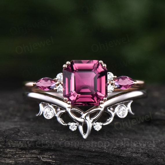 Pink tourmaline jewelry set outlet