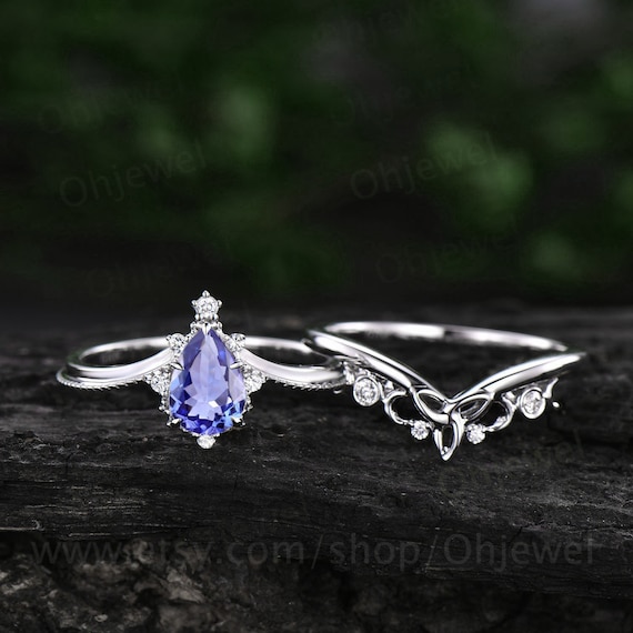 Pear cut shop tanzanite ring