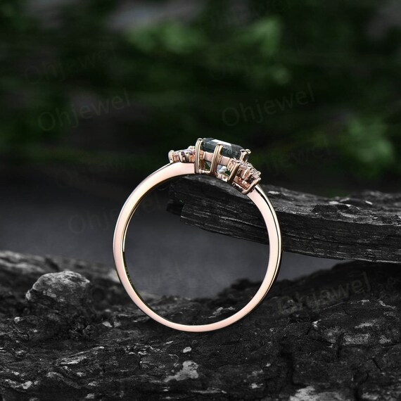 六角形カットのラピスラズリリング ゴールド シルバー 女性用