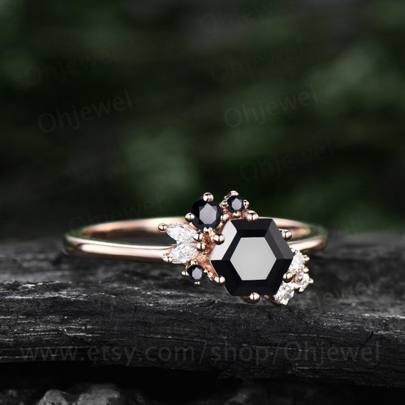 Etsy black onyx best sale ring