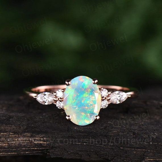 Daydreamer | Polished Gold Marquise Opal Ring | Chupi