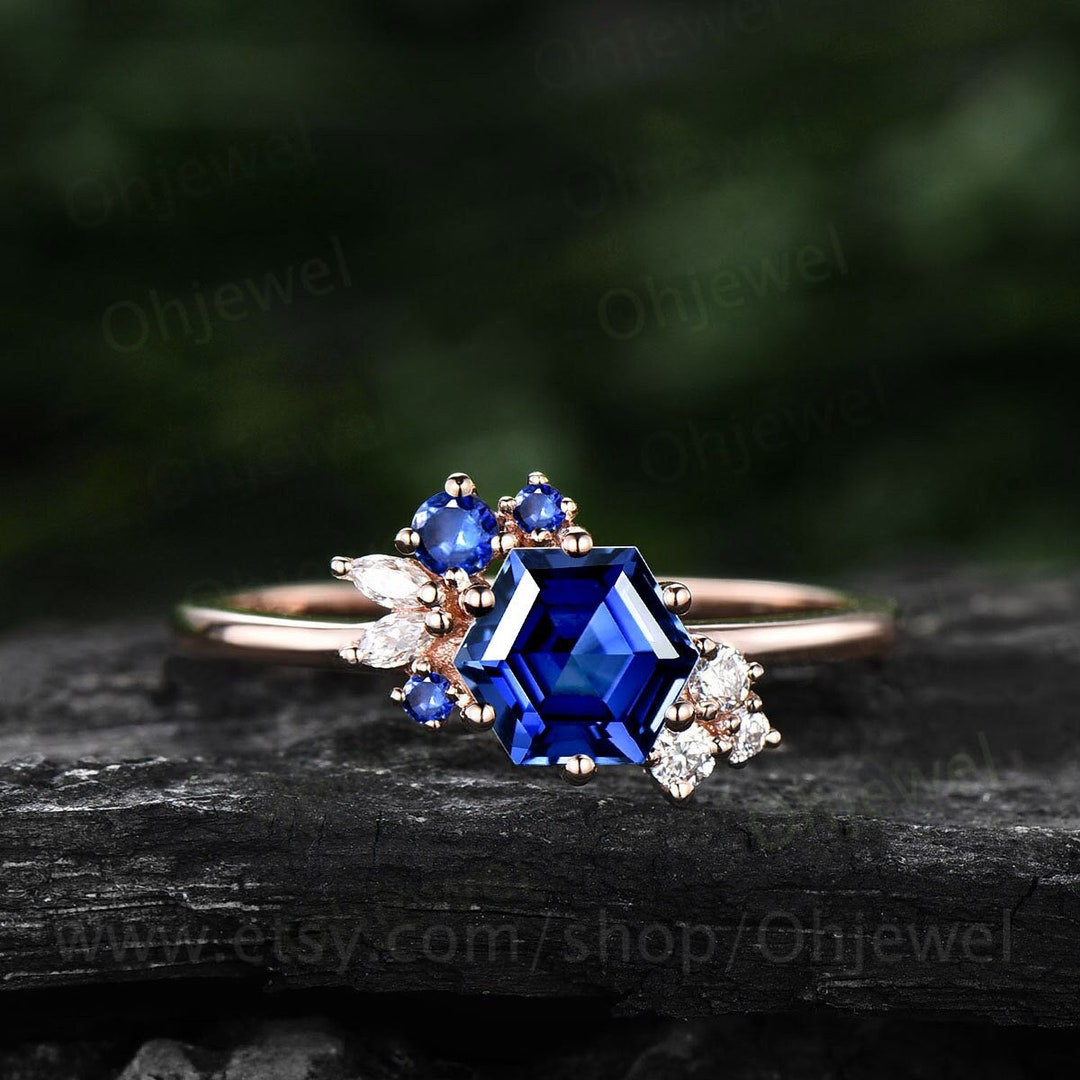Diona Blue Sapphire Ring Online Jewellery Shopping India | Yellow Gold 14K  | Candere by Kalyan Jewellers
