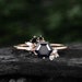 Hexagon cut black onyx ring gold silver for women vintage unique cluster black onyx engagement ring art deco moissanite promise ring gifts