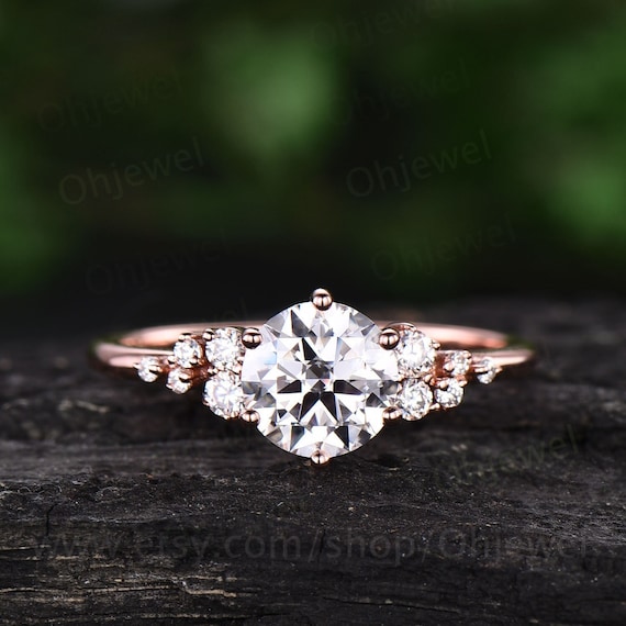 7x10mm kite cut green emerald engagement ring rose gold 6 prong unique –  Ohjewel