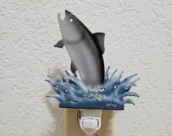 Steelhead Trout Art in the form of a Night Light