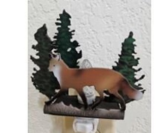 Fox Art as a Night Light- made out of durable steel