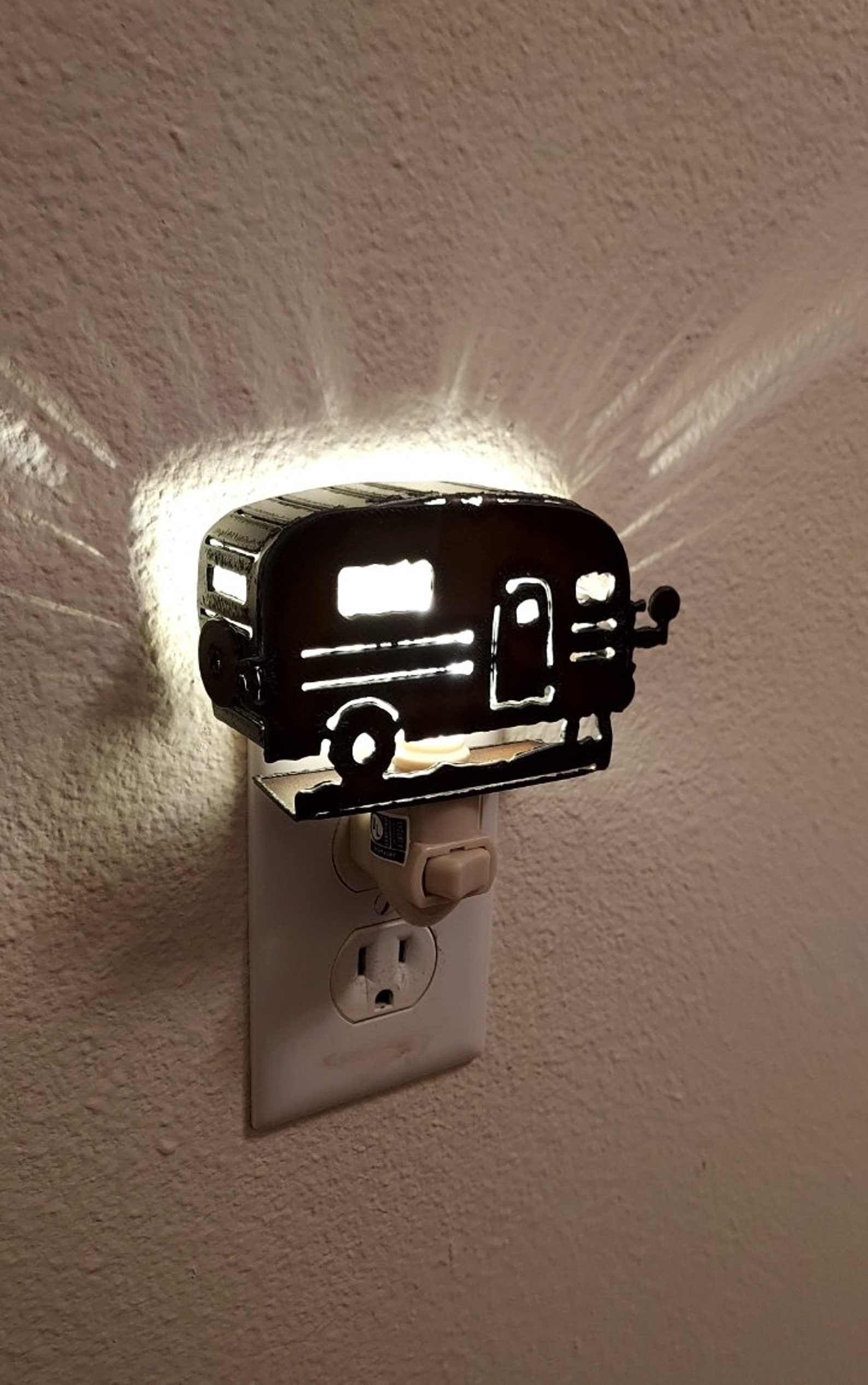 Camper Trailer Night Light 3D Made Out of Rusted Steel Etsy
