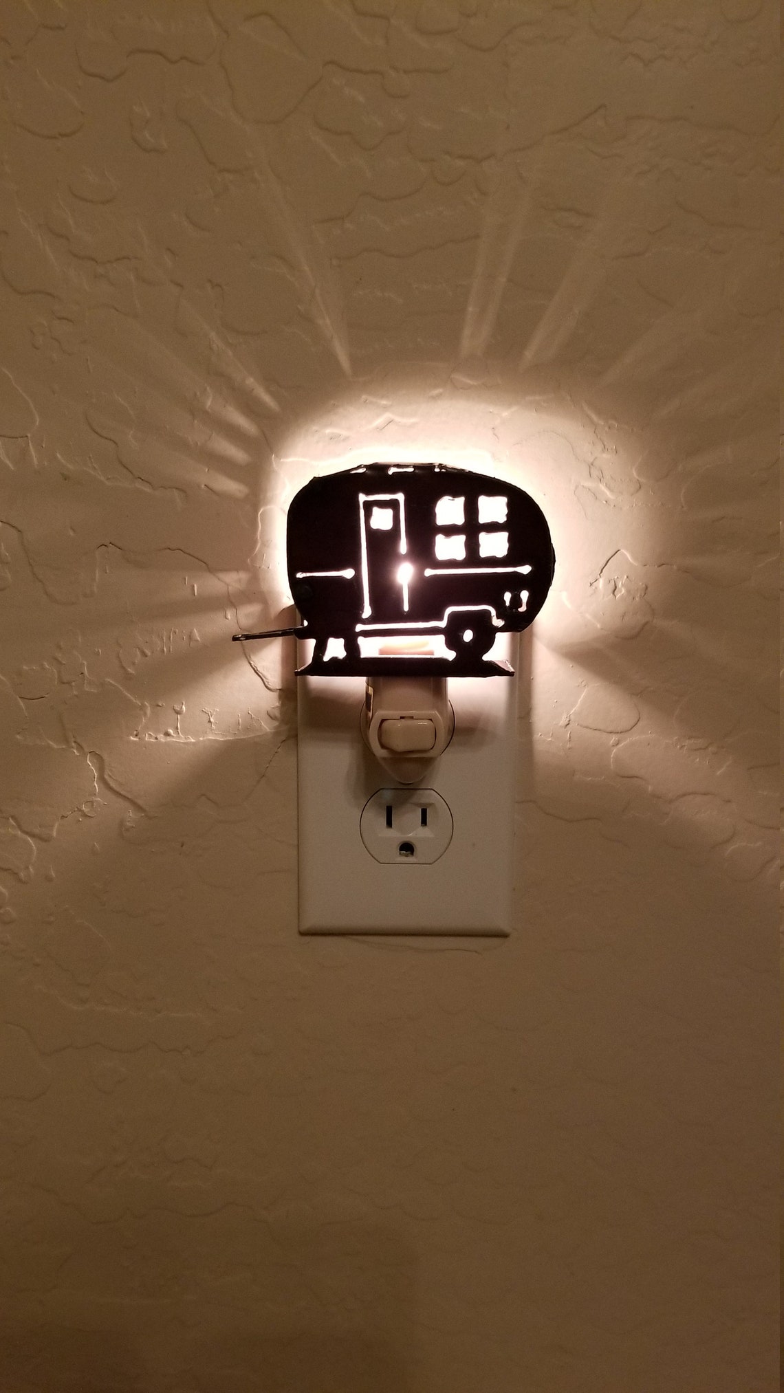 Camper Trailer Night Light 3D Made Out of Rusted Steel Etsy