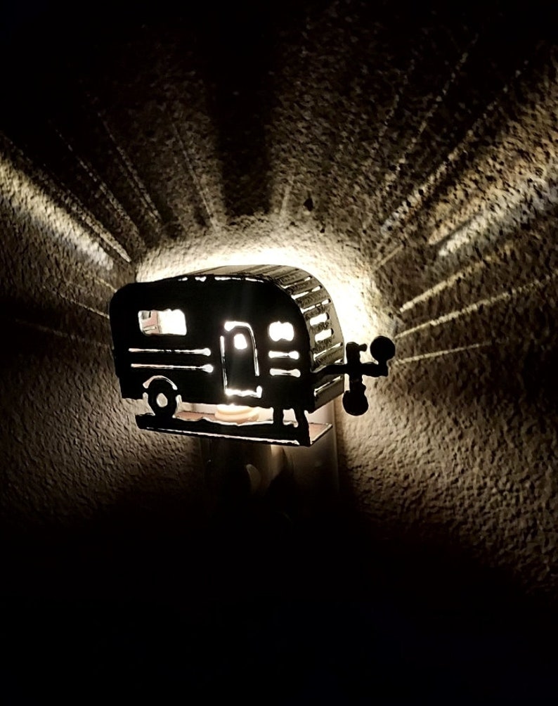 Camper Trailer Night Light 3D Made Out of Rusted Steel Etsy