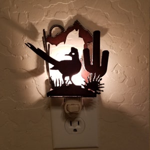 Road Runner Roadrunner Night Light made out of rusted steel Original Design