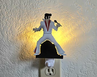 Elvis Night Light- made from durable, hand-painted steel