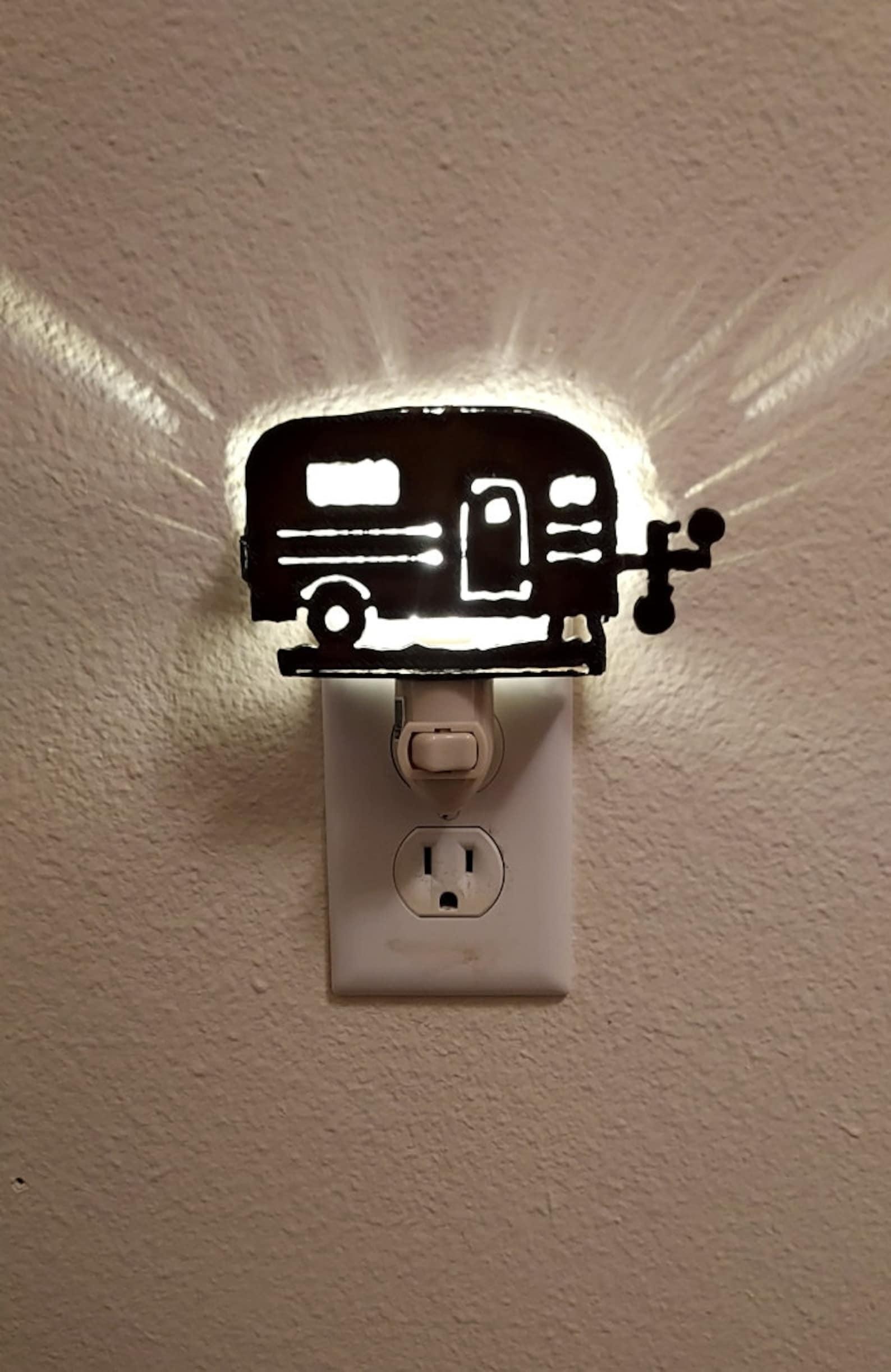 Camper Trailer Night Light 3D Made Out of Rusted Steel Etsy