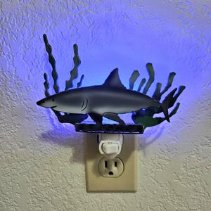 Great White Shark Night Light- made out of durable, hand-painted steel