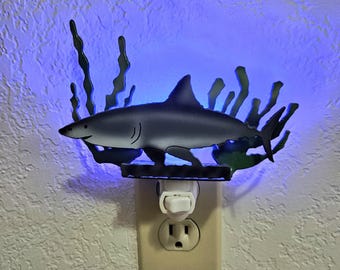 Great White Shark Night Light- made out of durable, hand-painted steel