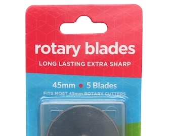 Boodle 5 x 45mm Olfa Compatible Rotary Cutter Blades + Case