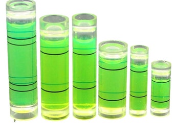 Cylindrical Spirit Level Bubble Vial - Various Sizes (100 Pack)