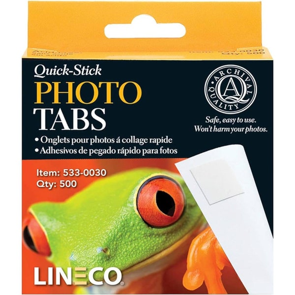 Lineco Self Adhesive Photo Mounting Tabs (500 Pack)