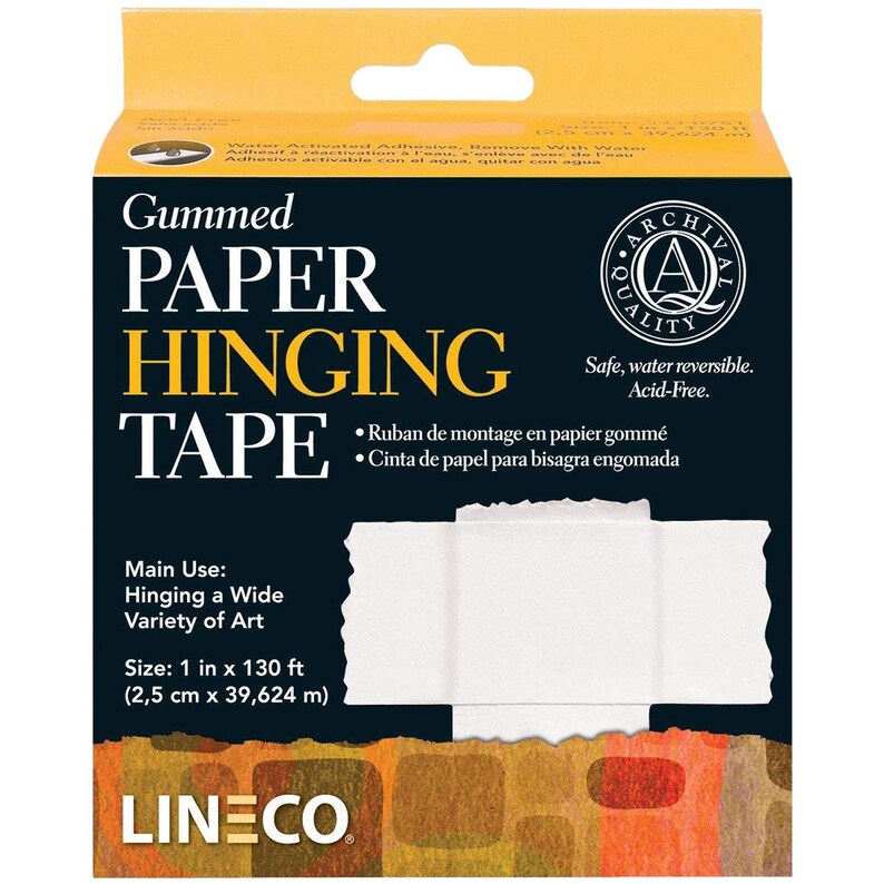 Lineco Paper Hinging Tape Gummed 1quot;x130ft (2.5cm x 40m) Fra