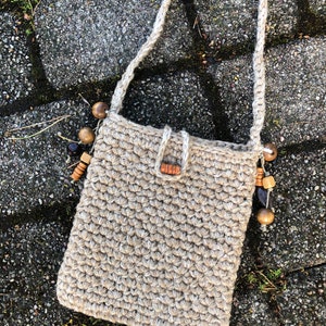 Jute Crochet Small Bag,Eco Friendly Bag,Eco Beach Bag Handcrochet