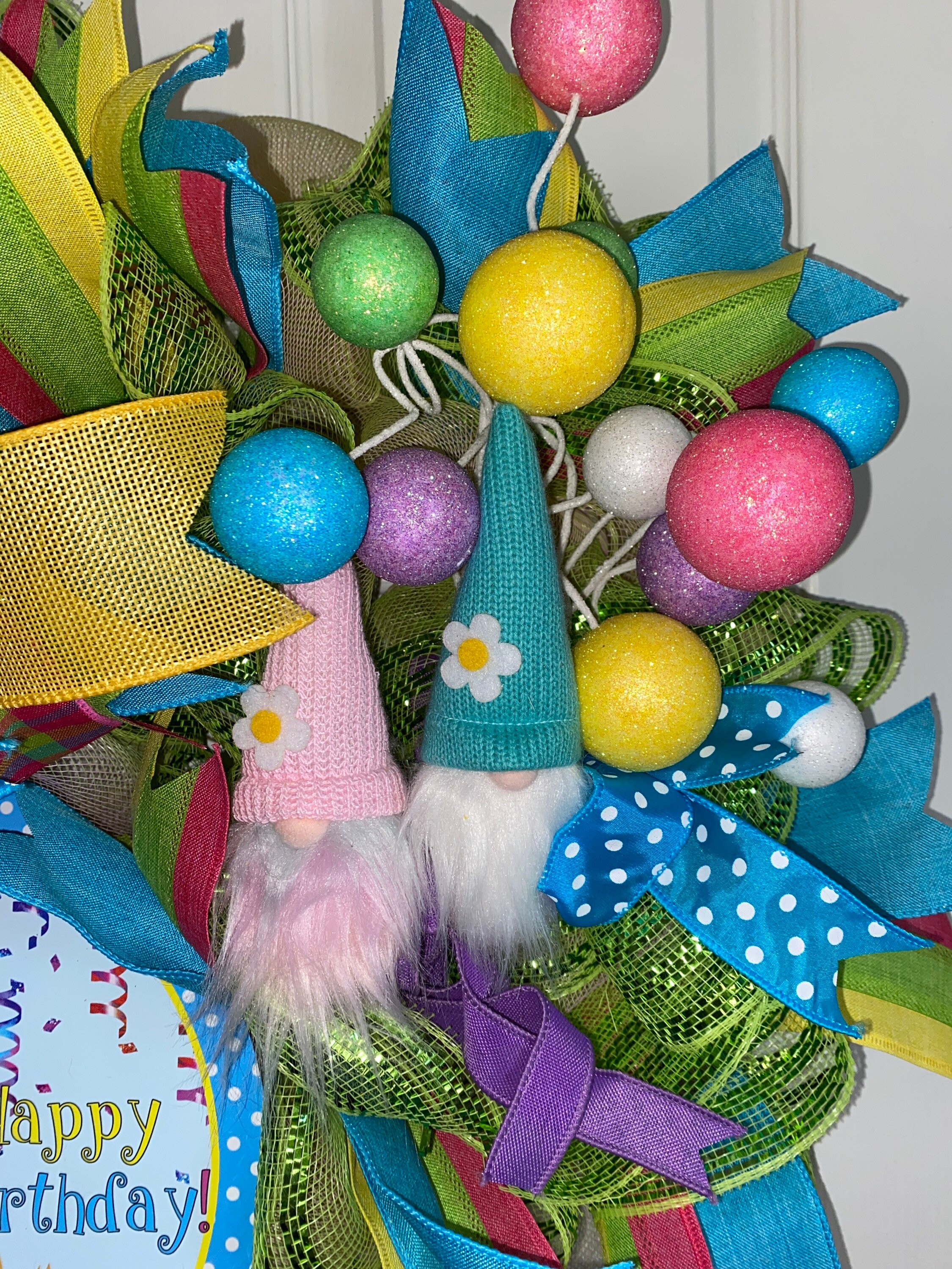 Birthday Wreath Birthday Party Wreath Party Wreath Happy Etsy