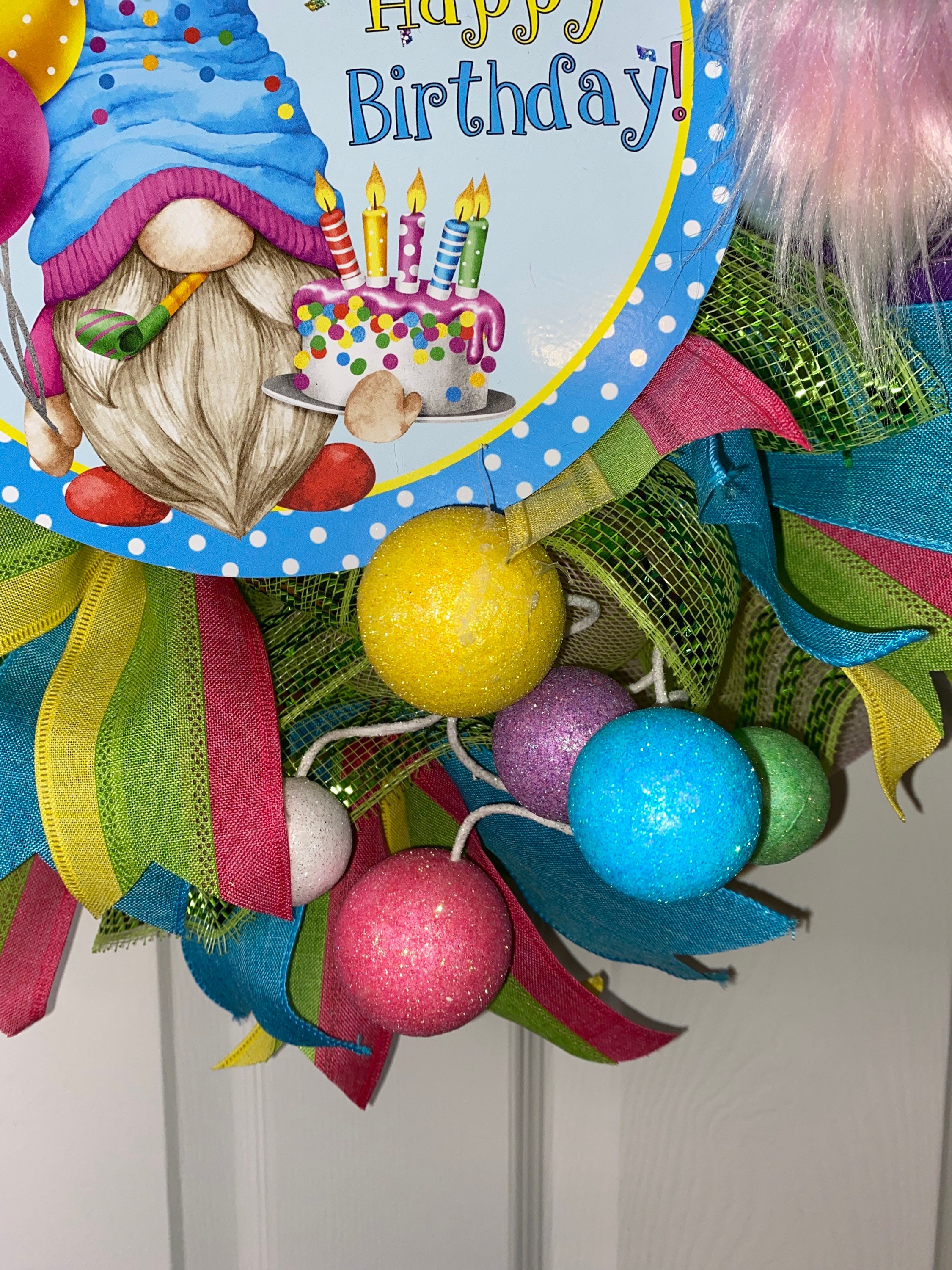 Birthday Wreath Birthday Party Wreath Party Wreath Happy Etsy
