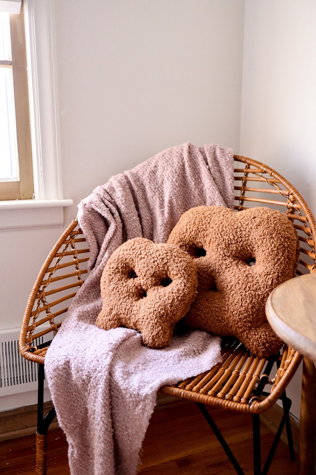 The Soft Pretzel Pillow / Sherpa Faux Fur / Funky Throw Pillow Etsy