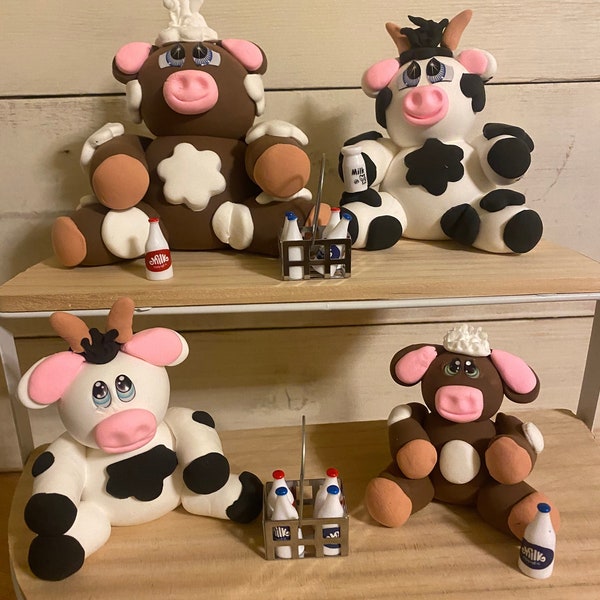 Clay cow family
