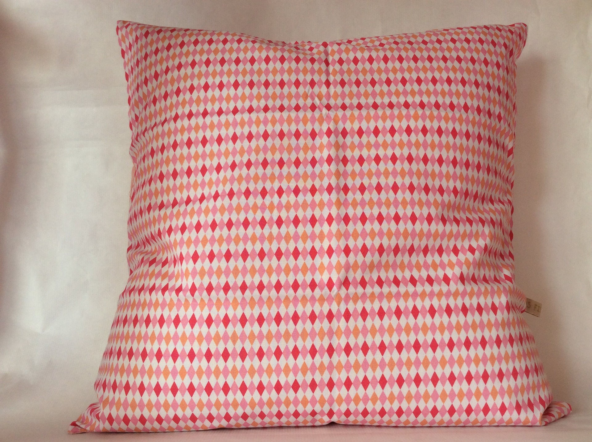 Housse de Coussin Losanges Multico Rose