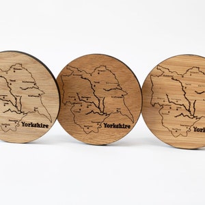 Handmade Yorkshire wooden coasters - Homeware - Woodcutter Creations - Handmade