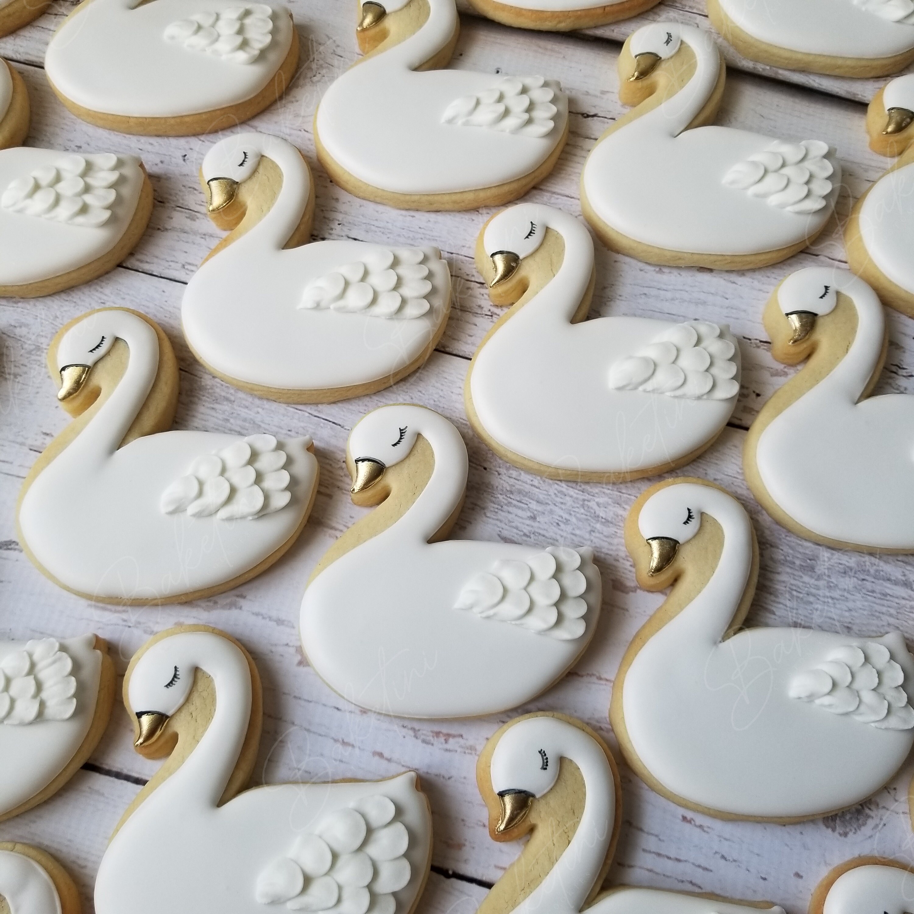 Swan Cookies Swan Princess With Crown Swan Lake Ballet Etsy