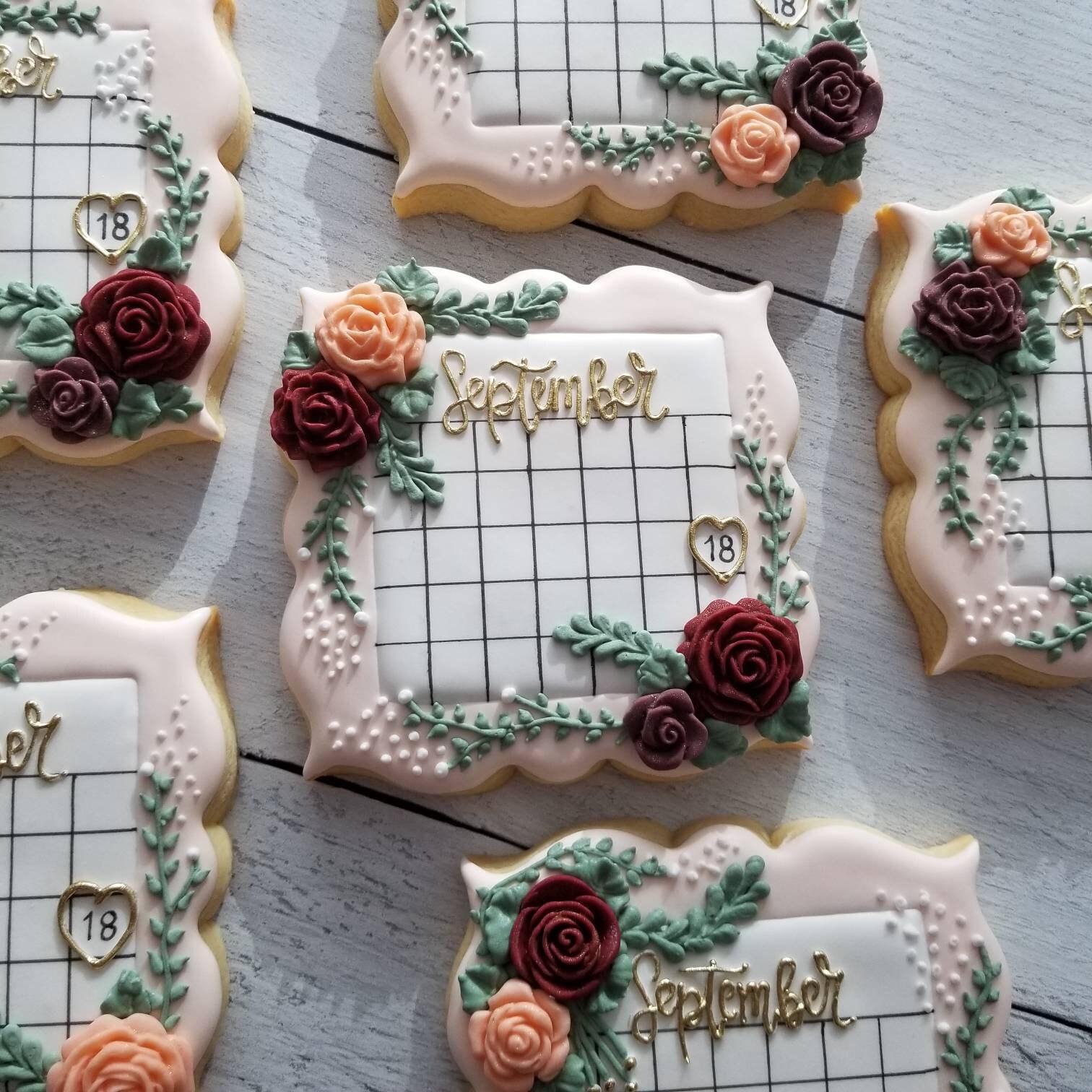 Save the Date Cookies Floral Wedding Cookies Bridal Shower