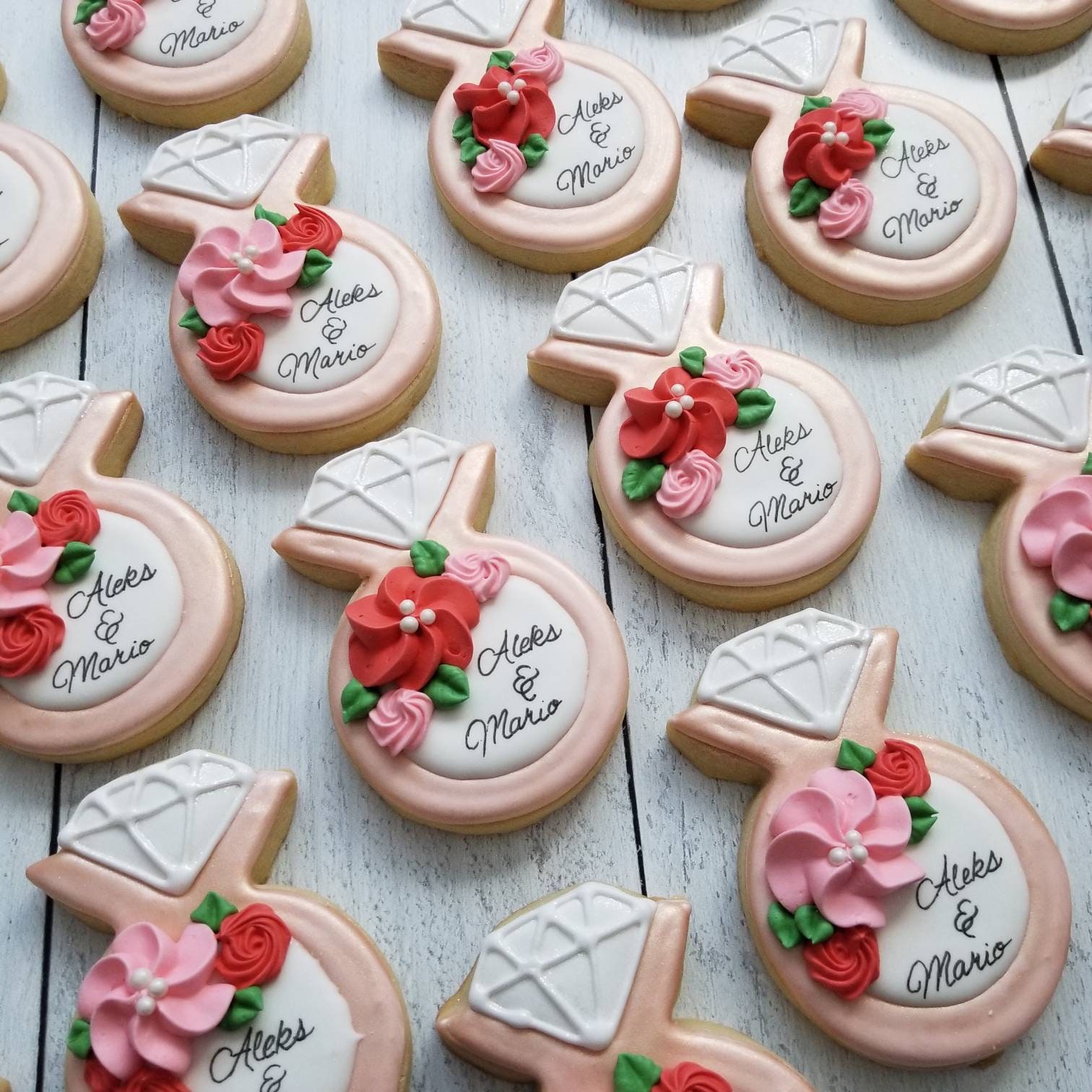 Wedding Ring Cookies Engagement Party Personalized Wedding Etsy Singapore