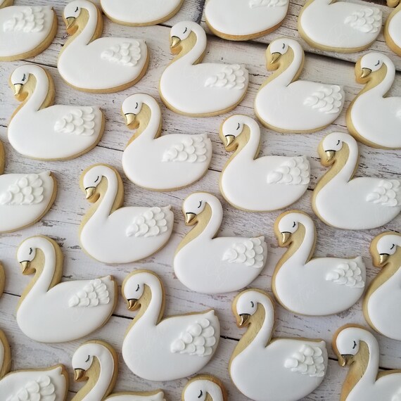 Swan Cookies Swan Princess With Crown Swan Lake Ballet Twelve Days