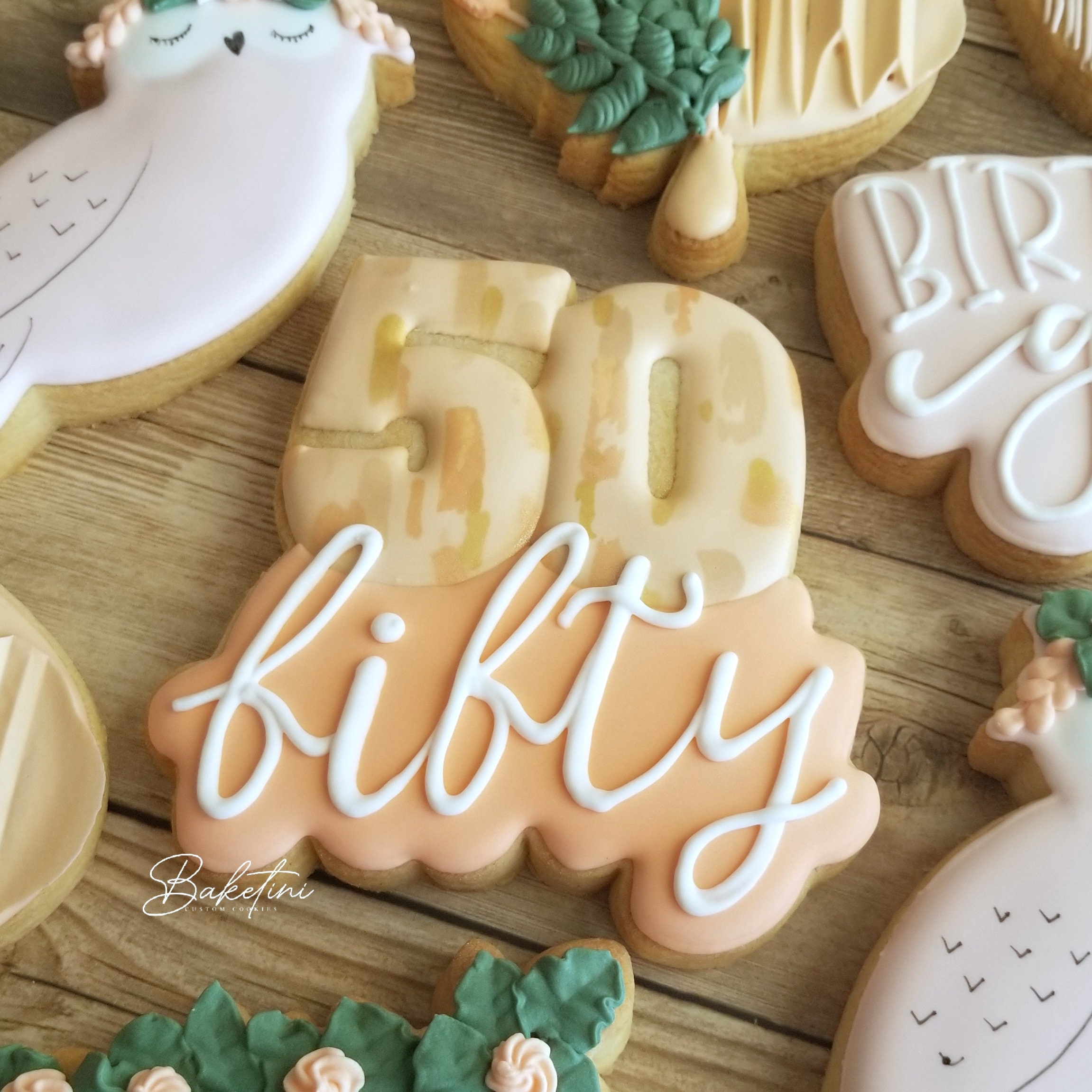 Boho Birthday Cookies 2 Dozen Succulent Cactus Macrame Owl Etsy