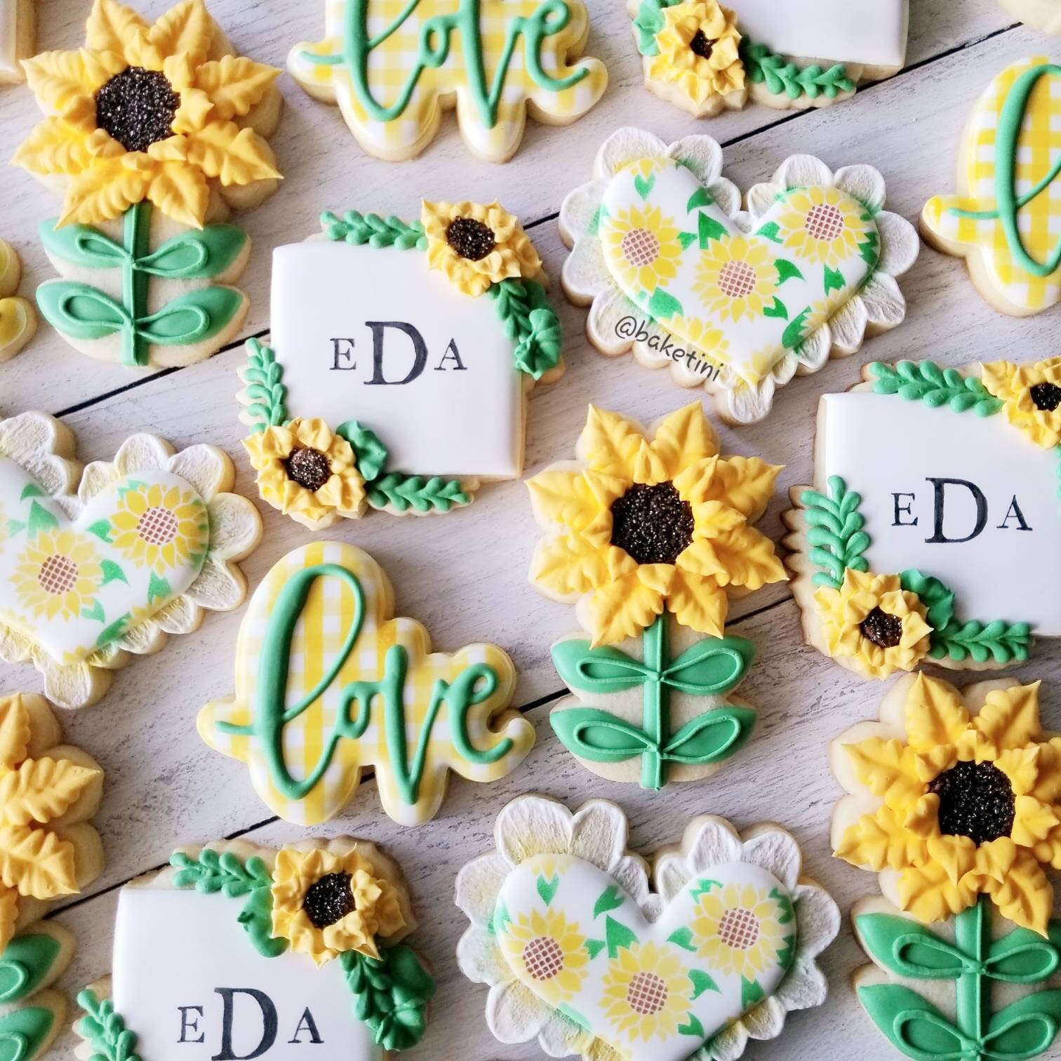 Sunflower Wedding Cookies 2 Dozen Personalized Cookies Etsy