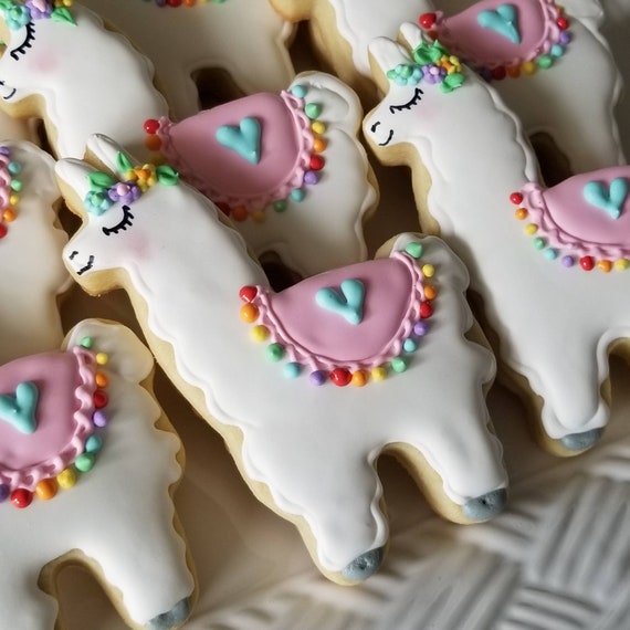 Llama Cookies | Alpaca | Fiesta | Boho | Southwest | Cinco de Mayo | Birthday | Baby Shower | Wedding | Party Favors | Llamazing | Sloth