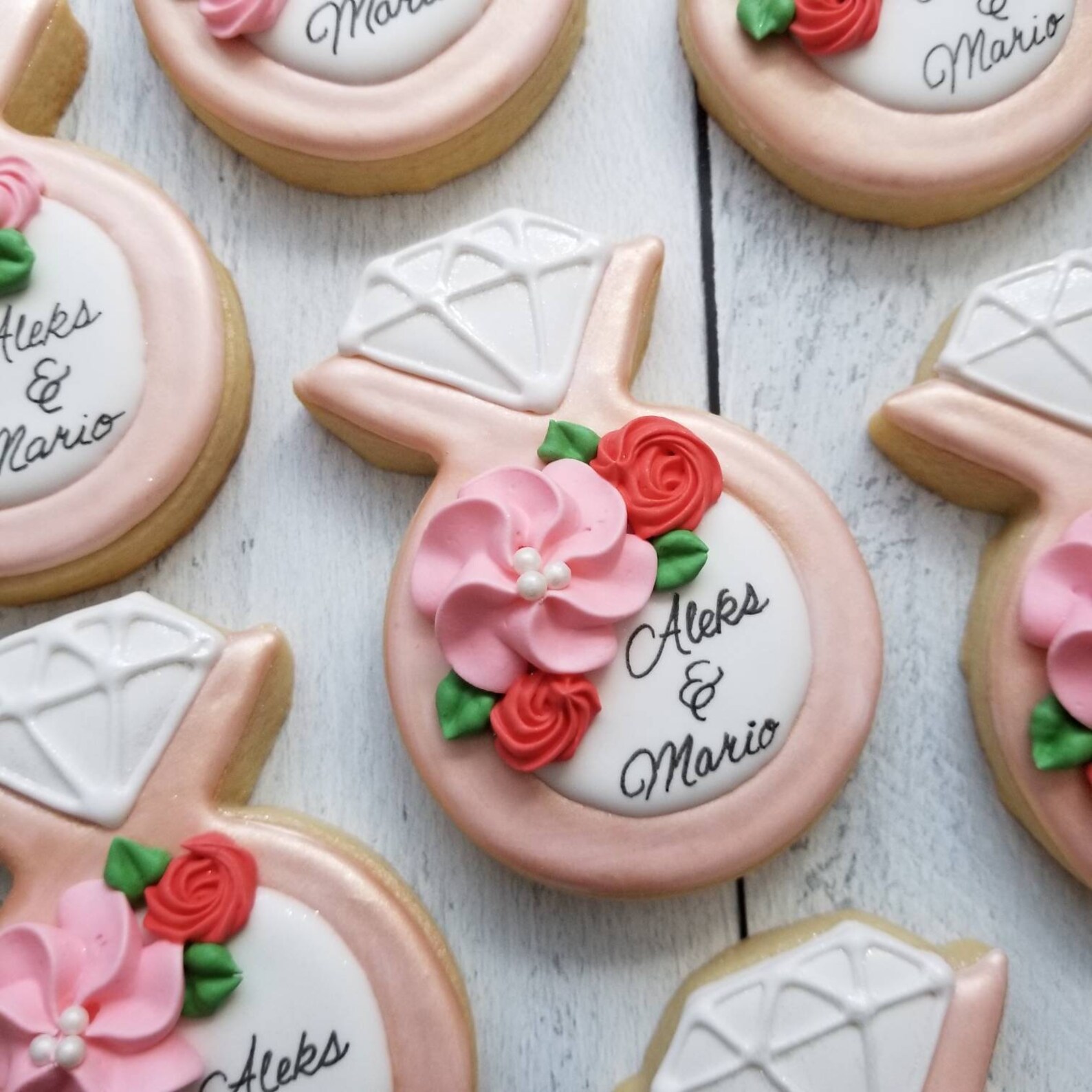 Wedding Ring Cookies Engagement Party Personalized Wedding Etsy Singapore