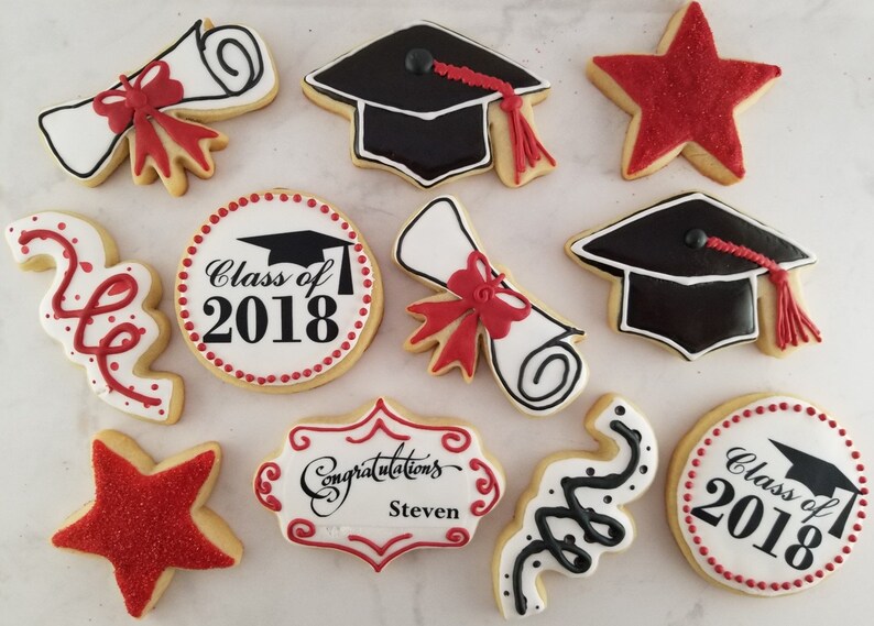 congratulations graduate sugar cookies