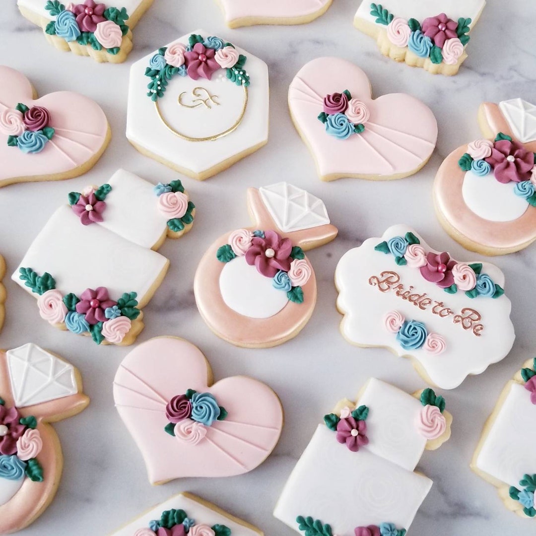 Bridal Shower Decorated Cookies - 1 Dozen – The Dainty Plum, LLC